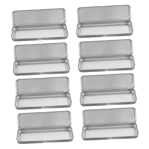 Boîte rectangulaire avec charnière lot de 8 pour crayons et bureau
