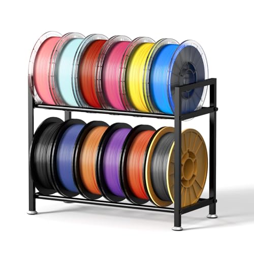 3D Printer Filament Storage Rack Desktop - 2 Tiers Metal