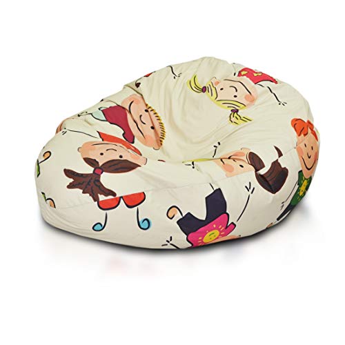 Ecopuf Sitzsack L Kids - Kindersitzsäcke aus Plüsch-Mikrofaser mit...