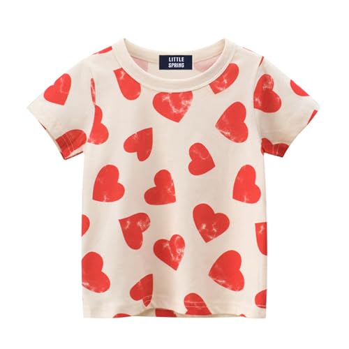 Image of LittleSpring Kids Short Sleeve Graphic T-Shirt 100% Cotton