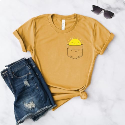 Pocket Full Of Sunshine Shirt - Pocket T-Shirt - Sunshine In My Pocket Tee - Summer T-Shirt - Positive Vibes Shirt - Softstyle Unisex Shirt2