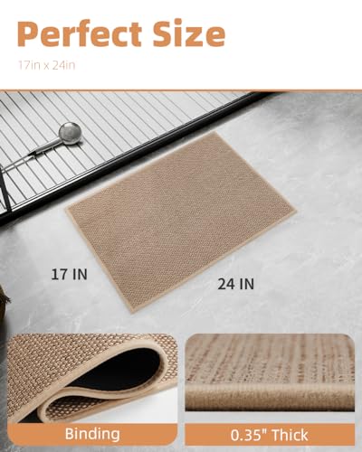 PADOOR Non-Slip Bath Mat With Rubber-Backing, Braided Absorbent Machine Washable Thin Rug  - image 6