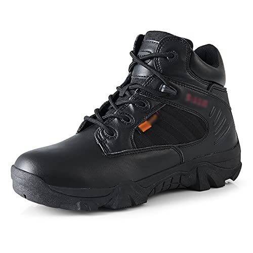 RAGOPILEN Botas tácticas de Combate, Botas Desert Tácticas for Hombre con Cremallera Lateral Transpirable Multicolor 39-46 EU(Black,39 EU)