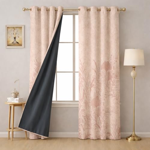 Image of STITCHNEST 'Whispering Gardens Series' Premium Heavy Polyester 100% Blackout Curtains 7 Feet Long Set of 1 | Door Curtain 7 Feet x 4 Feet | Perfect for Home Decor