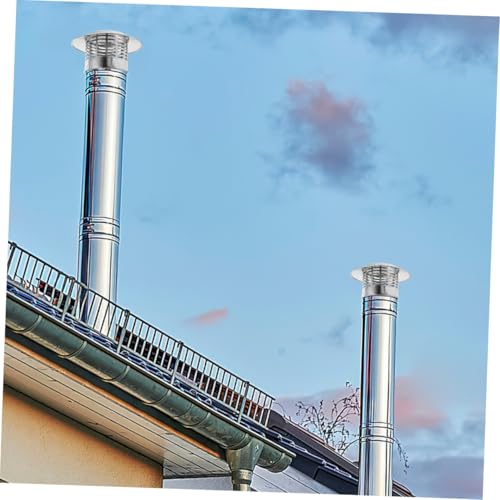 Tapa de chimenea redonda contra viento y lluvia extractor de acero 304 para tejados 7