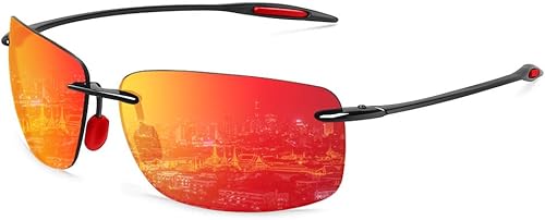 WISTON Lentes de sol polarizados deportivos para hombres y mujeres, marco sin montura Tr90 para correr, pescar, béisbol, conducir, W8001