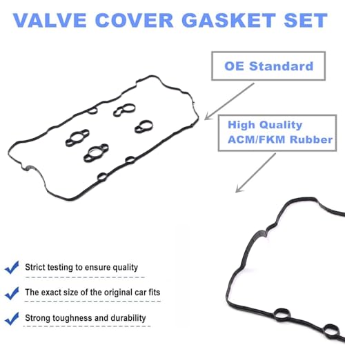 Image of AUCERAMIC Valve Cover Gasket Fit for 2016-2021 Chevy Spark 1.4L L4 12649041 12649042