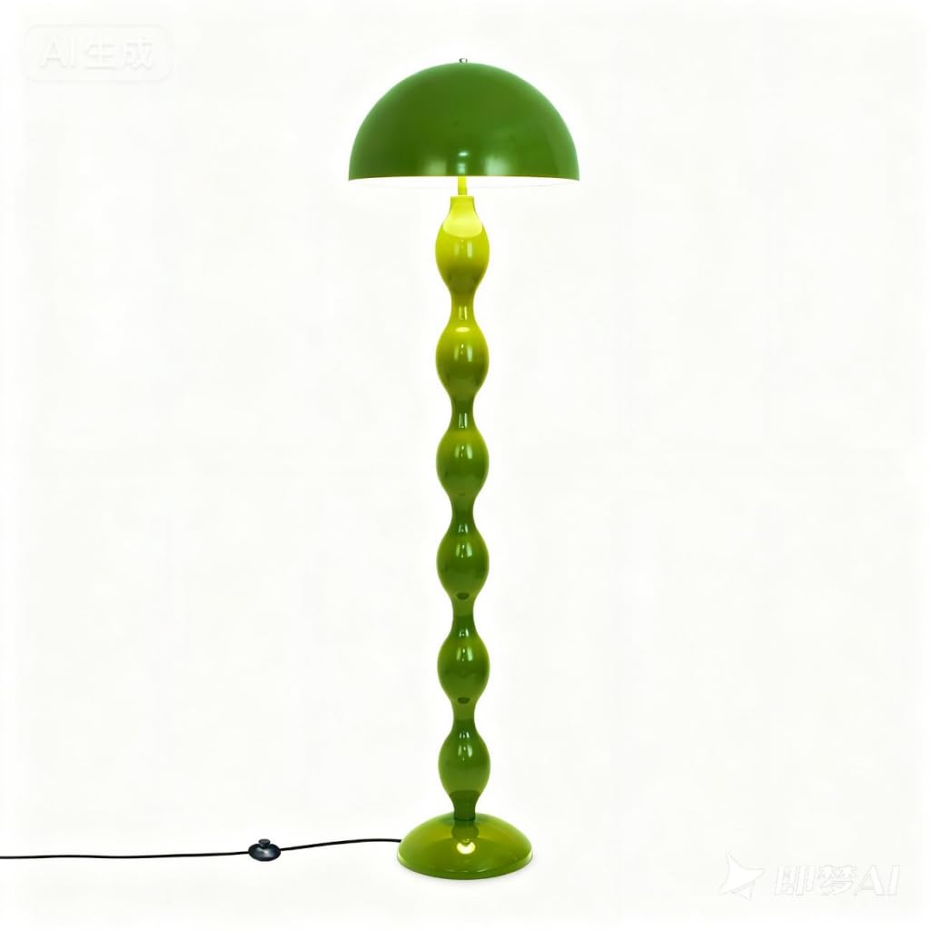 Grüne Stehlampe Wohnzimmer,Pilz Lampe Stehlampe,Vintage Bodenlampe,Retro Nordisch Stehleuchte Für Schlafzimmer Esszimmer Büro,Pilzlampe Mit Fußschalter,E27-Glühbirne Erforderlich (nicht enthalten)