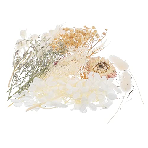 Bolsa con flores prensadas secas para joyería de resina