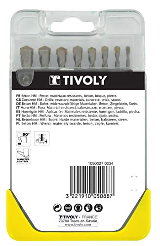 Tivoly 10900270034 B23 Set of 8 Concrete Drill BIT, Non Concerné - Image 3