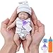 TRDISP Bambola Reborn 6 Pollici /15cm Mini Bambole Reborn Realistico Bambola Reborn Originale Tutta in Silicone Morbido Lavabile con Bottiglia Magica Reborn Toddler Doll Che Dorme
