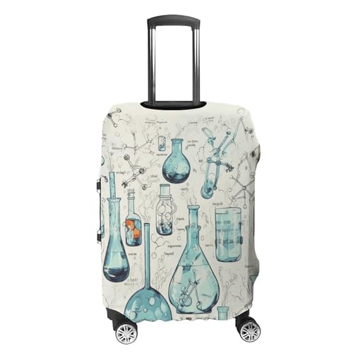 Carry on Luggage Cover Chemistry Print Suitcase Covers for Luggages Tsa Approved Travel Luggage Sleeve Protector Elastic Suitcase Protector Anti-Scratch Washable Fits 19-30 Inch Case -XL4