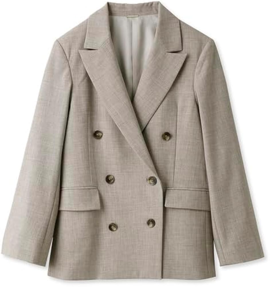 未使用■ スナイデル■ダブルブレストジャケット ■杢ベージュ■0　上品 未使用□ スナイデル□ダブルブレストジャケット □杢ベージュ□0 上品