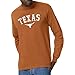 Texas Long Sleeve T-Shirt for Men, Women, Unisex, 100% Cotton, Texas State Pride Graphic Tee, Standard Fit Long Sleeve Top - X-Large - Orange