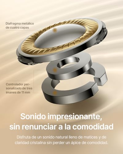 Baseus MC2 Auriculares Abiertos, Auriculares de Clip | CloudComfort 2.0, Hi-Res Audio, LDAC, SuperBass 3.0, Bluetooth 6.0, 4 Micrófonos con IA, 55 h de autonomía, IP67, 5,1 g 6