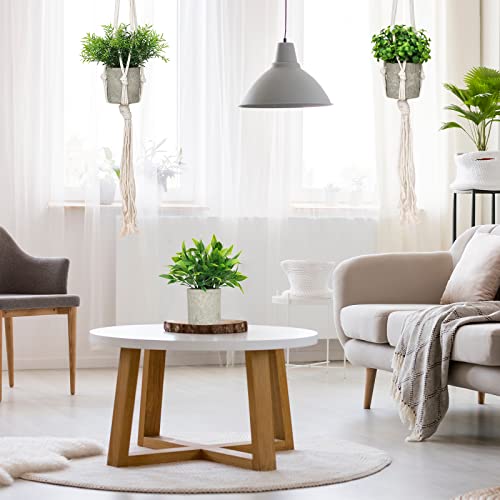Cewor 3 Pack Hanging Fake Plants With 3 Plant Hangers, Artificial Hanging Potted Plants Small Plastic Houseplants Eucalyptus Rosemary Faux Greenery For Farmhouse Boho Home Bedroom Indoor Decor #TOP3