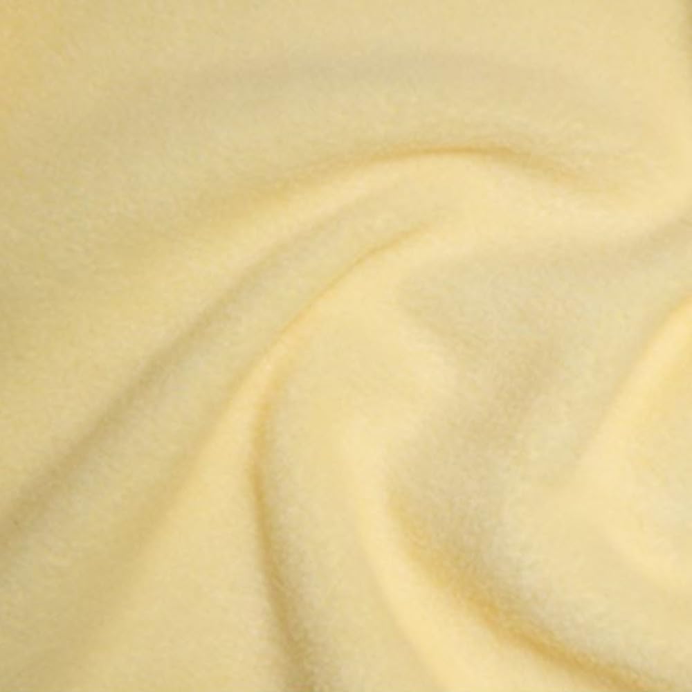 Plain Coloured Polar Fleece Anti Pil Fabric 150cm Wide (Sold Per Metre) (Lemon)