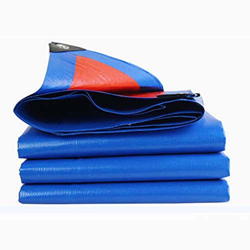 Preisvergleich Produktbild Gewebeplane Plane Plane Verdickung Isolierung Regenfest Wasserdicht Sonnenschutz Plane PC Blau Orange Visier 180 / Plane Zum Abdecken (größe : 4x6m)