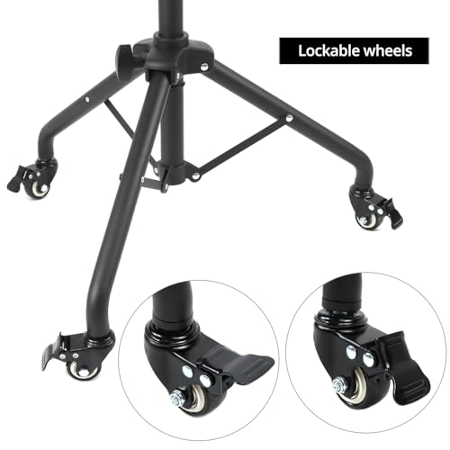 QWORK® Beamer Ständer, Beamer Stativ 66 bis 160 cm Höhenverstellbar Beamer Stativ, Bodenmontierter Stativ mit Rädern, Projektor Ständer