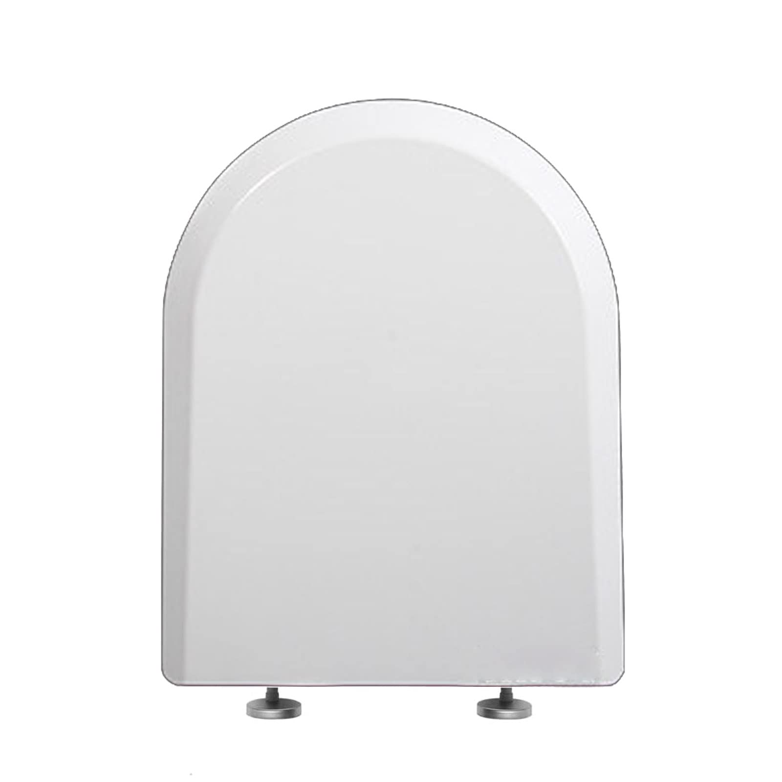 Abattant de toilette anti-glisse et silencieux en forme de D