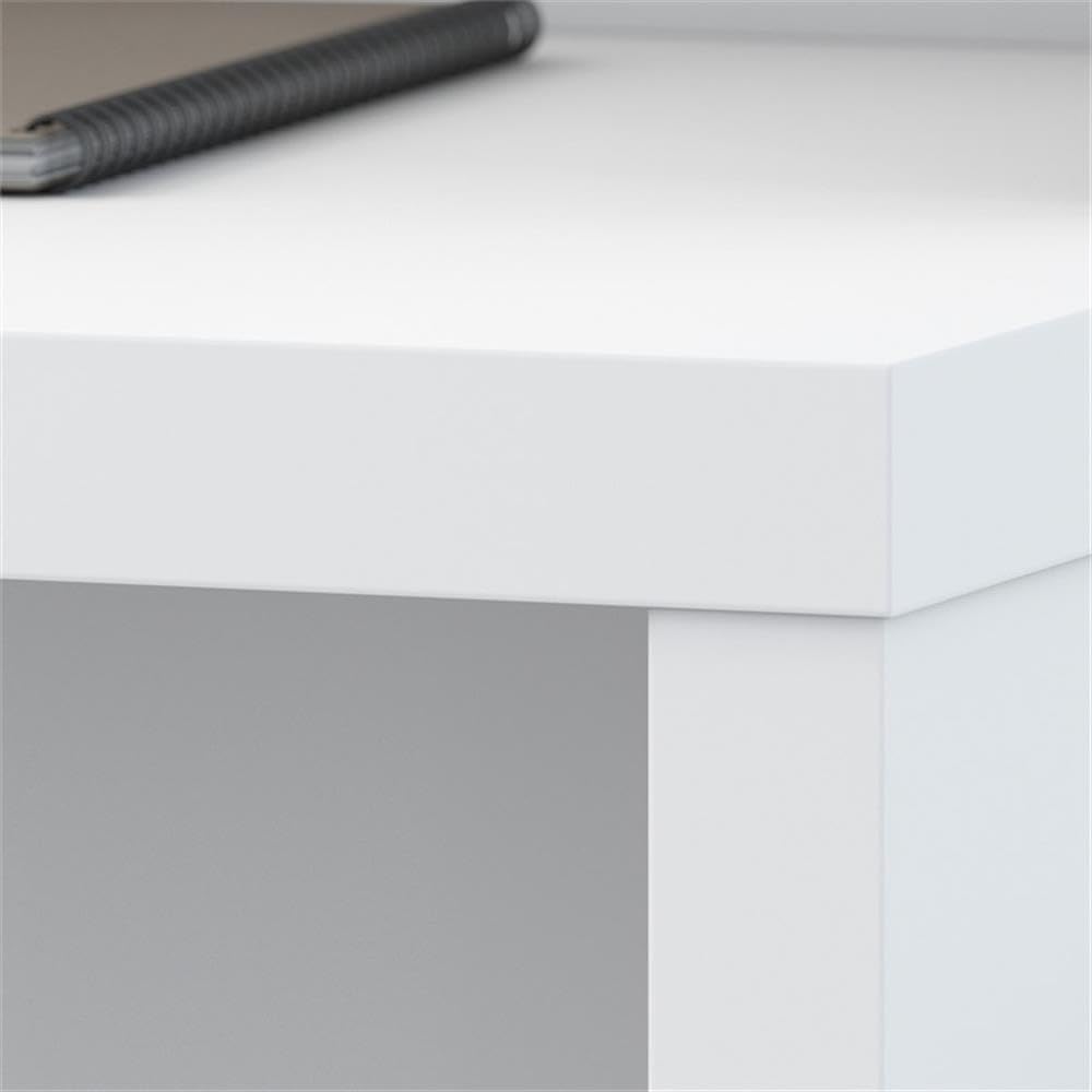 Pemberly Row 36W Desk Return, Pure White Engineered Wood, Scratch-Resistant Finish, Durable Office Furniture, Contemporary Charm, L or U Shaped Configuration, 30" H x 39.29" W x 23.7" D