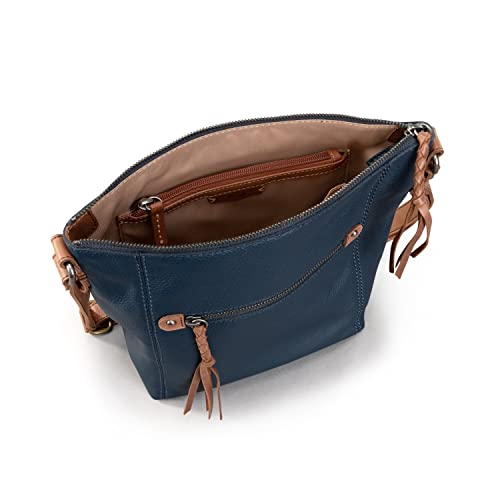 The Sak Ashland Crossbody Bag in Leather, Adjustable Crossbody Strap, Indigo3