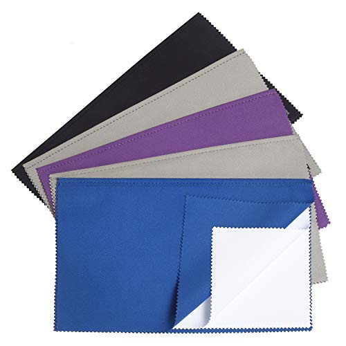 5 Pack Polishing Cloth Large Jewelry Cleaning Cloths for Gold Silver and Platinum Jewelry Coins Watches and Silverware Polish and Shine Remove Tarnish, 11 x 14