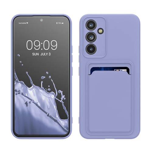 kwmobile Case Compatible with Samsung Galaxy A54 5G Case - TPU Phone Cover with Credit Card Holder - Lavender