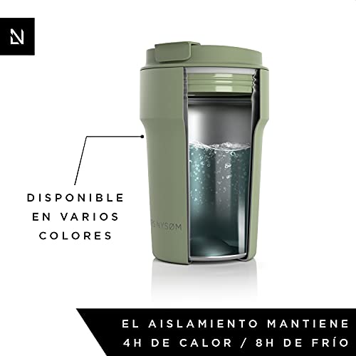 LARS NYSØM Taza térmica café para Llevar 380ml | Termo Café para Llevar sin BPA de 0,38 litros con Aislante | Travel mug… - Imagen 6