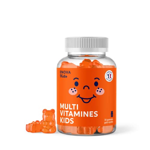 MULTI VITAMINES ENFANTS | 30 Gummies goût Myrtille | Formule Vitamine Enfant dès 3 ans | 1 mois de Cure | Anti-Carences pour Rentrée Scolaire, Hiver, Croissance | Fabriqué en France Cover