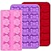 Produktbild Silikonformen 3-teiliges Set mit Pfotenabdruck- und Knochen-Design wiederverwendbar für Eiswürfel/Schokolade geeignet für Backofen, Mikrowelle und Gefrierschrank Spülmaschinenfest  Rosa, Rot, Lila