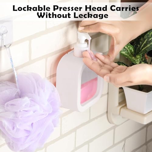 Image of HomeWiz Soap Dispenser 300ml Each | Pack of 2 | Handwash Dispenser Bottle for Kitchen & Bathroom | Soap Dispenser For Wash Basin | Refillable, Clear Body, Rust-Free Pump, for Handwash & Dishwash|White