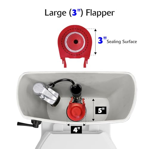 Image of Korky 830MP QuietFILL Platinum Toilet Fill Valve and Premium Large 3-Inch Flapper-Easy to Install-Made in USA, 7-3 /4 inch - 13-1 /2 inch (Pack of 5)