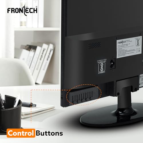 Image of FRONTECH 15 Inch HD LED Monitor | Refresh Rate 60 Hz, 1024 x 768 Pixels | Wall Mountable Slim Stylish Design with 16.7M Colors | HDMI & VGA Ports, Built-in Power Supply (MON-0067,Black)