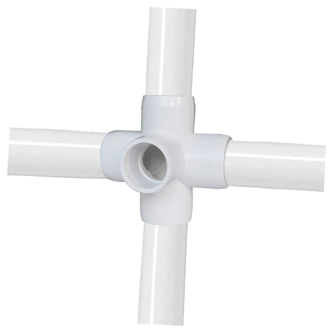 Raccordo Pvc Angolare a 5 Vie 90 Gradi Bianco 12 Pezzi | Connessione per Tubi, Leggero senza Bave, Resistente Agli Urti e Non Graffia le Mani