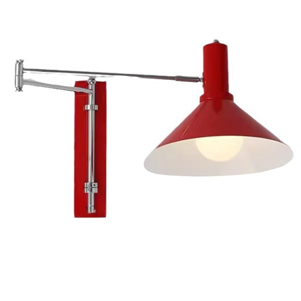 Vjsujehgy Foldable Metal Wall Light - Modern Folding Swing Arm Sconce for Bedside & Bar, Minimalist Extendable Lamp