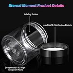 50 Pack 4 OZ Plastic Jars Round Clear Cosmetic Container with Black Lids, Eternal Moment Slime Jars for Lotion, Cream, Ointments, Makeup, Eye shadow, Rhinestone, Samples, Pot, Travel Storage - Image 3