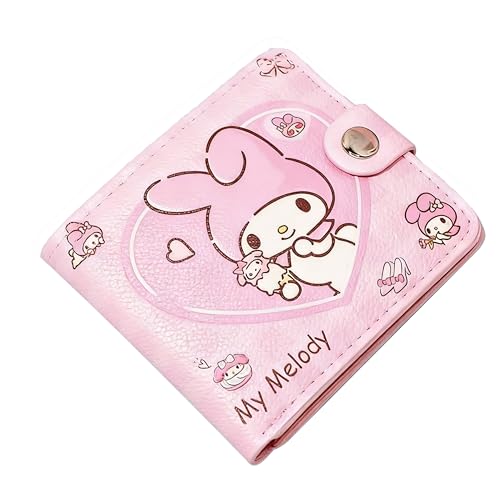 Citrine Garden Cute Cartoon Tri-Fold Wallet for Women - PU Leather Small Clutch with Kiss Lock Coin & Card Pouch. (memoyd)