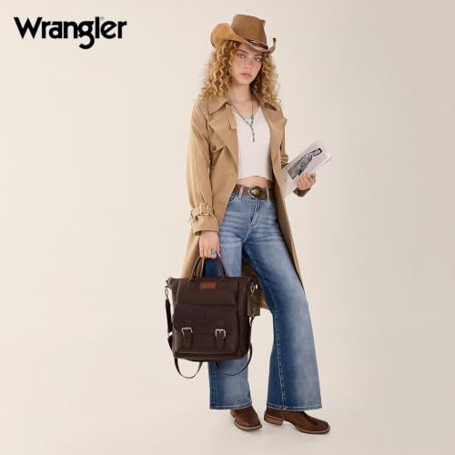 Image of Montana West Wrangler Backpack Purse for Women Medium Convertible Shoulder Bag with Crossbody Strap for Travel Work WG175-9110-1CF