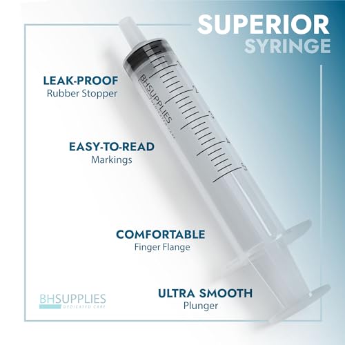 bh supplies 5ml oral syringe no needle - sterile individually wrapped - 100 syringe