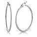 1.25 Inch Stunning Stainless Steel Hoop Earrings (30mm Diameter)