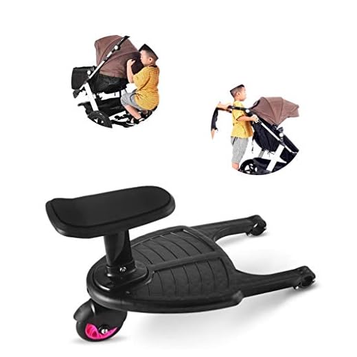 Tandou Plataforma Carrito Bebe con Asiento Patinete Carro Desmontable y Ensamblable (Rosa)