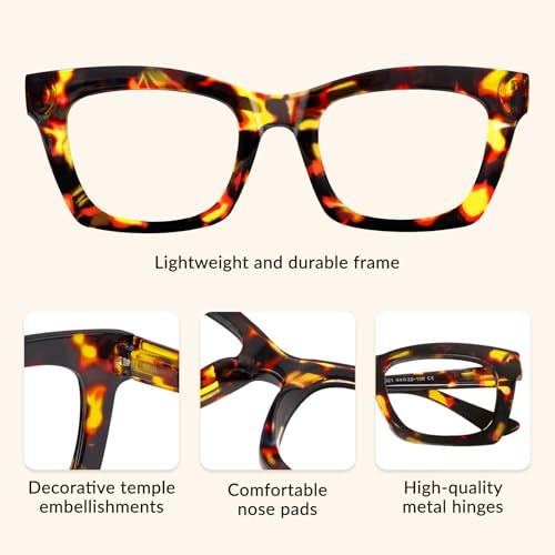 Image of Blue Light Glasses for Woman Men, 99% Blocking Square Frame 1 Pack | UV Filter & Eye Strain,Anti-Glare & Lightweight Eye Protection for Teens and Adults, Ideal for Computers, Gaming and Office