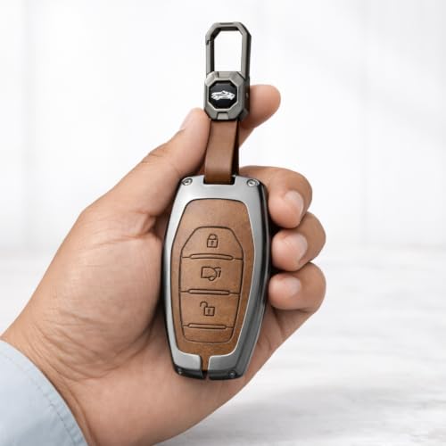Image of Car Key Cover Compatible for Mahindra Xuv500 (3 Button Smart Key)