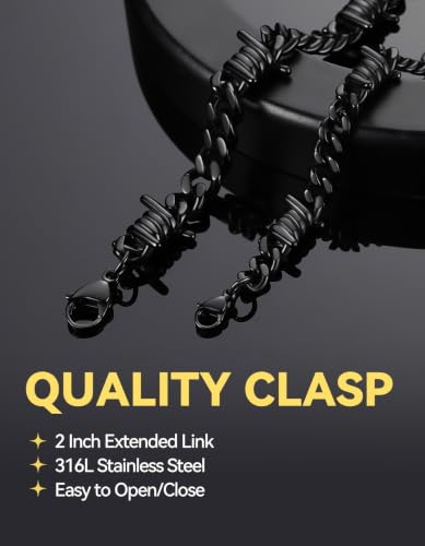 Pulsera Barbed Wire de Acero Inoxidable para Hombre miniatura 5