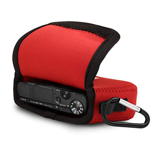 Megagear Ultra Light Neoprene Camera Case Compatible With Olympus Tough Tg-6, Tg-5, Tg-4, Sony Cyber-Shot Dsc-Rx100 Vi, Dsc-Rx100 V, Dsc-Rx100 Iv - Red (Mg595) #TOP2