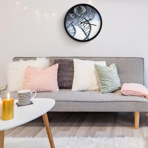 Grande horloge murale numérique à piles au design chaîne ADN pour intérieur chic - 6