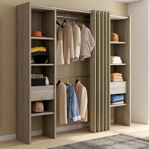 Dressing extensible double MERYL 120180 x 50 x 180 cm hêtre - vue 2