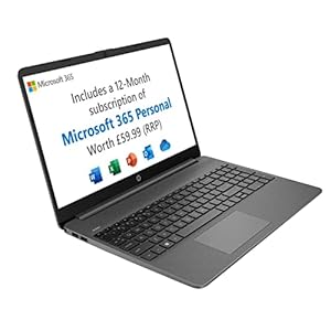 HP 15.6” Full HD Laptop PC 15s-eq1054sa, AMD Athlon 3020e, 4GB RAM, 128GB SSD, Radeon Graphics, Windows 11 in S Mode…