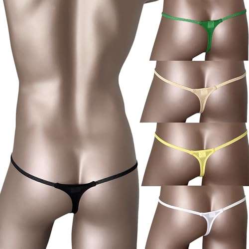 Men's Ice Silk Bikini Low Waist Thong Underwear3